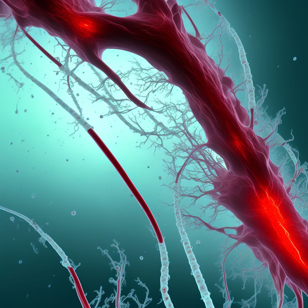 Other specified injury of other blood vessels at lower leg level, unspecified leg, sequela digital illustration