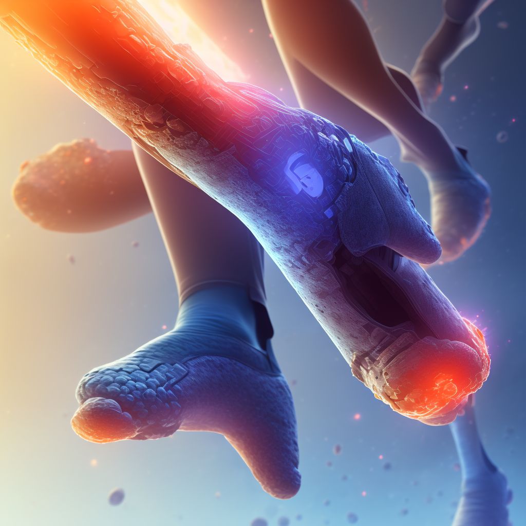 Unspecified injury of left Achilles tendon, initial encounter digital illustration