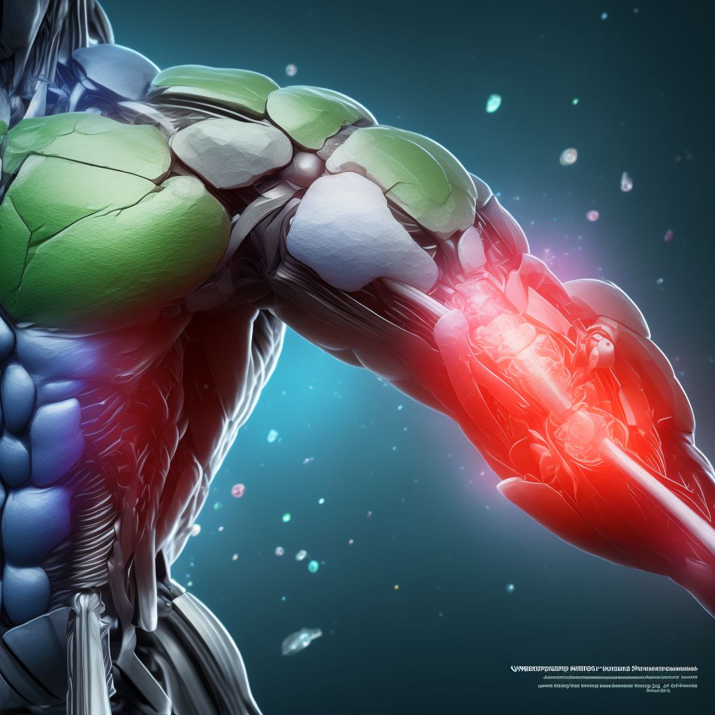 Unspecified injury of other muscle(s) and tendon(s) of posterior muscle group at lower leg level, left leg, subsequent encounter digital illustration