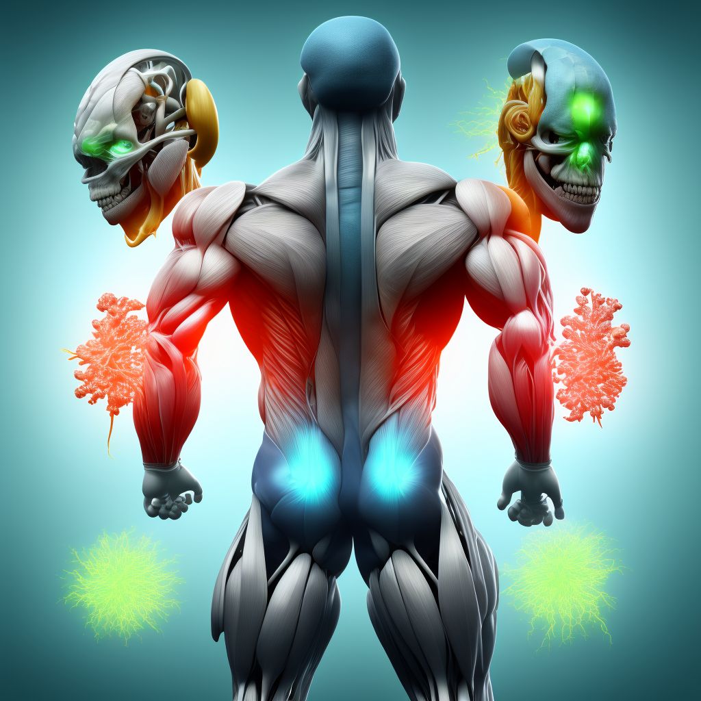 Unspecified injury of other muscle(s) and tendon(s) of posterior muscle group at lower leg level, left leg, sequela digital illustration