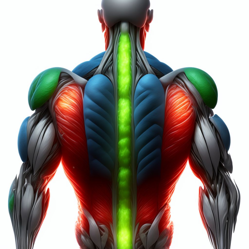 Strain of other muscle(s) and tendon(s) of posterior muscle group at lower leg level, left leg, subsequent encounter digital illustration