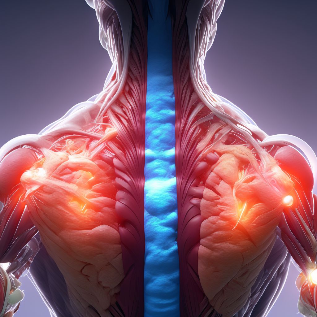 Strain of other muscle(s) and tendon(s) of posterior muscle group at lower leg level, unspecified leg, initial encounter digital illustration