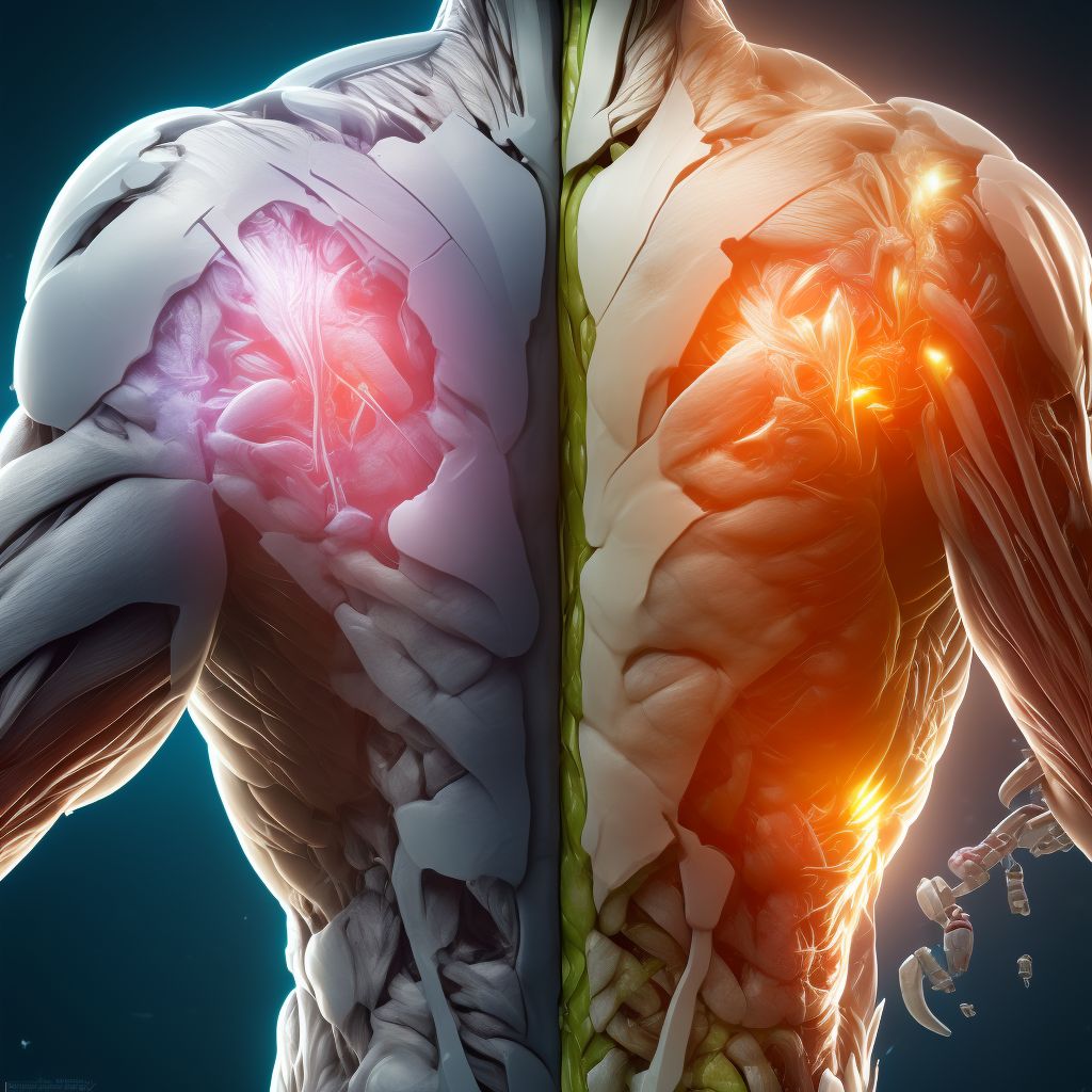 Other injury of other muscle(s) and tendon(s) of posterior muscle group at lower leg level, right leg, initial encounter digital illustration