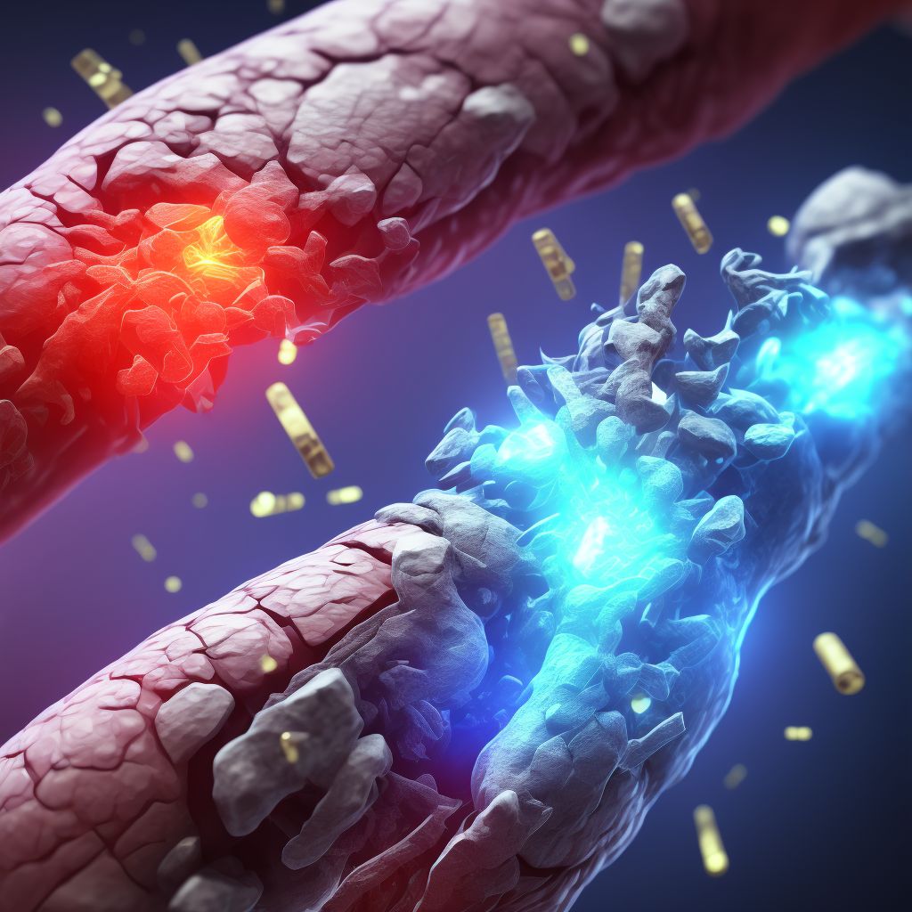 Laceration of other muscle(s) and tendon(s) at lower leg level, right leg, sequela digital illustration