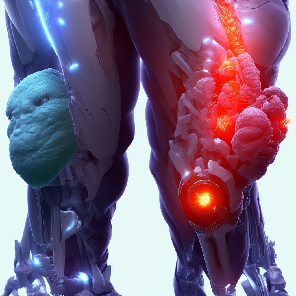 Other injury of other muscle(s) and tendon(s) at lower leg level, right leg, subsequent encounter digital illustration