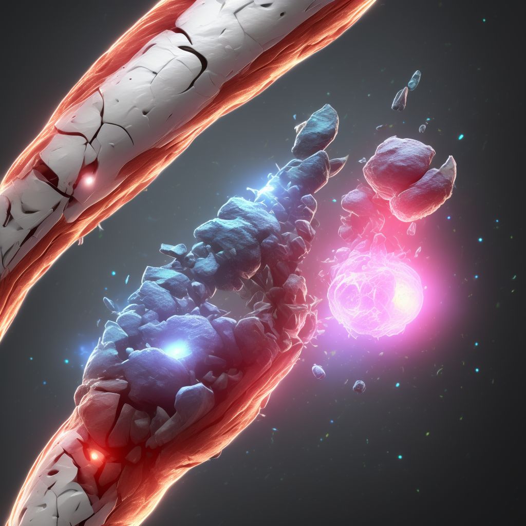 Other injury of other muscle(s) and tendon(s) at lower leg level, right leg, sequela digital illustration