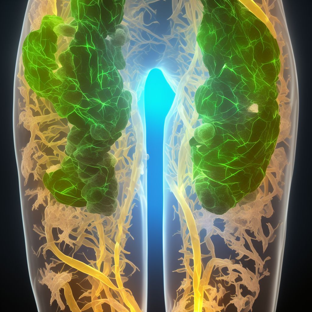 Strain of unspecified muscle(s) and tendon(s) at lower leg level, left leg, sequela digital illustration