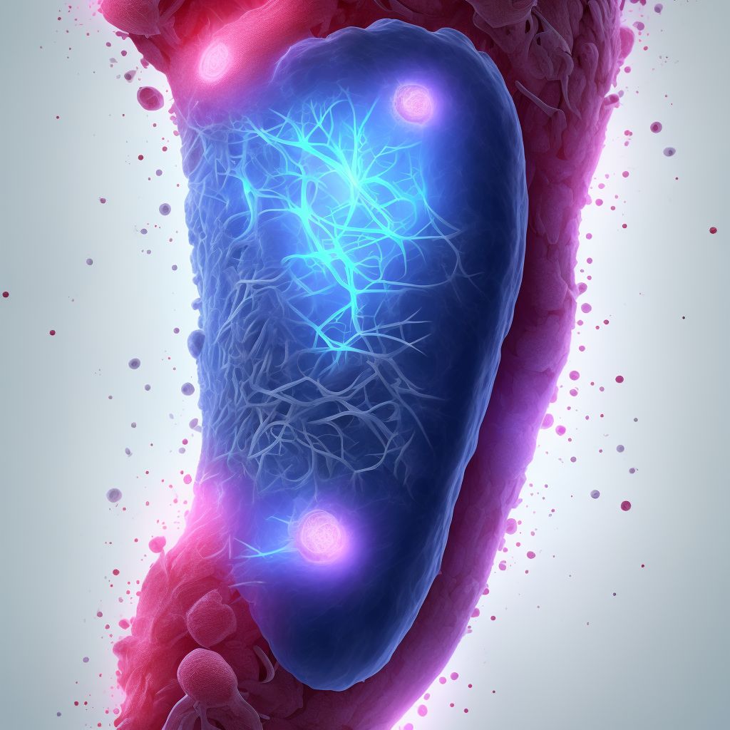 Laceration of unspecified muscle(s) and tendon(s) at lower leg level, left leg, sequela digital illustration