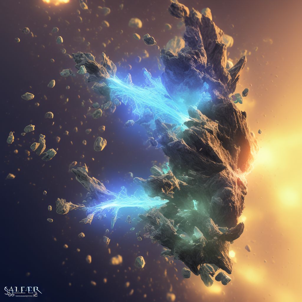 Salter-Harris Type IV physeal fracture of upper end of unspecified tibia, subsequent encounter for fracture with malunion digital illustration