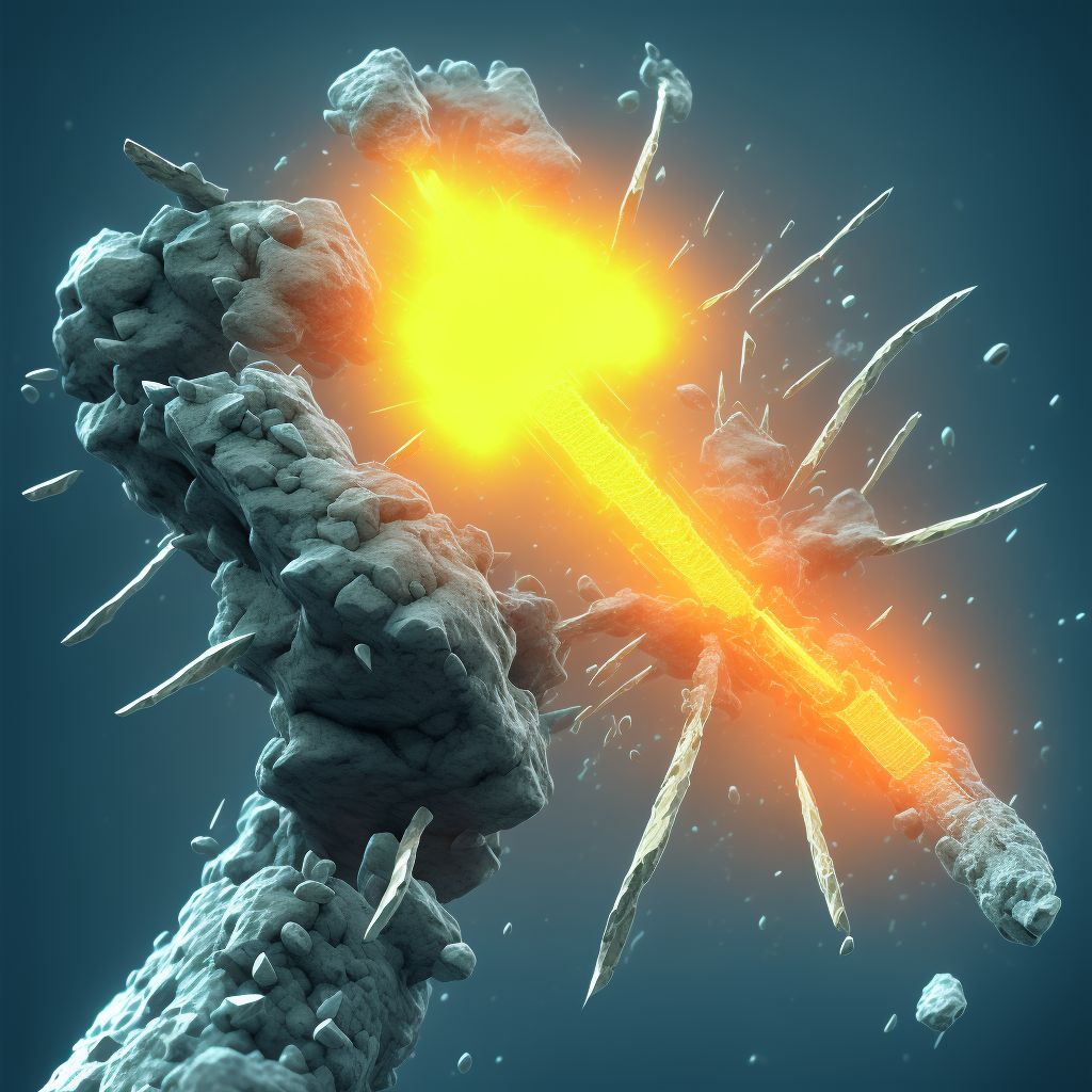 Salter-Harris Type III physeal fracture of lower end of unspecified tibia, subsequent encounter for fracture with routine healing digital illustration