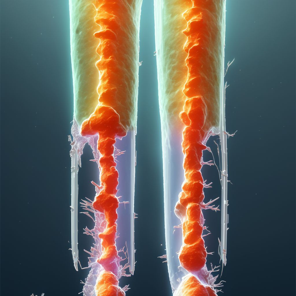 Salter-Harris Type I physeal fracture of lower end of left fibula, subsequent encounter for fracture with malunion digital illustration