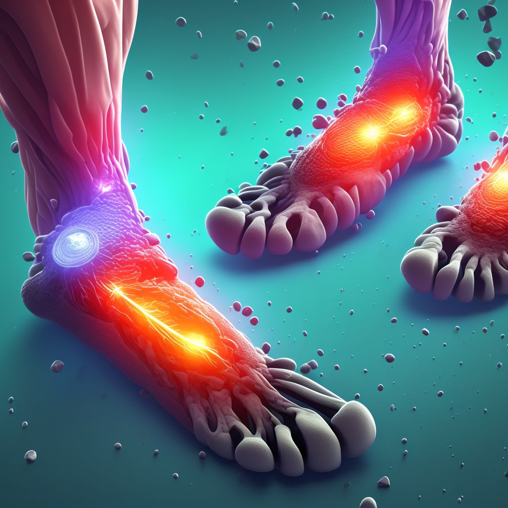 Contusion of left foot, initial encounter digital illustration