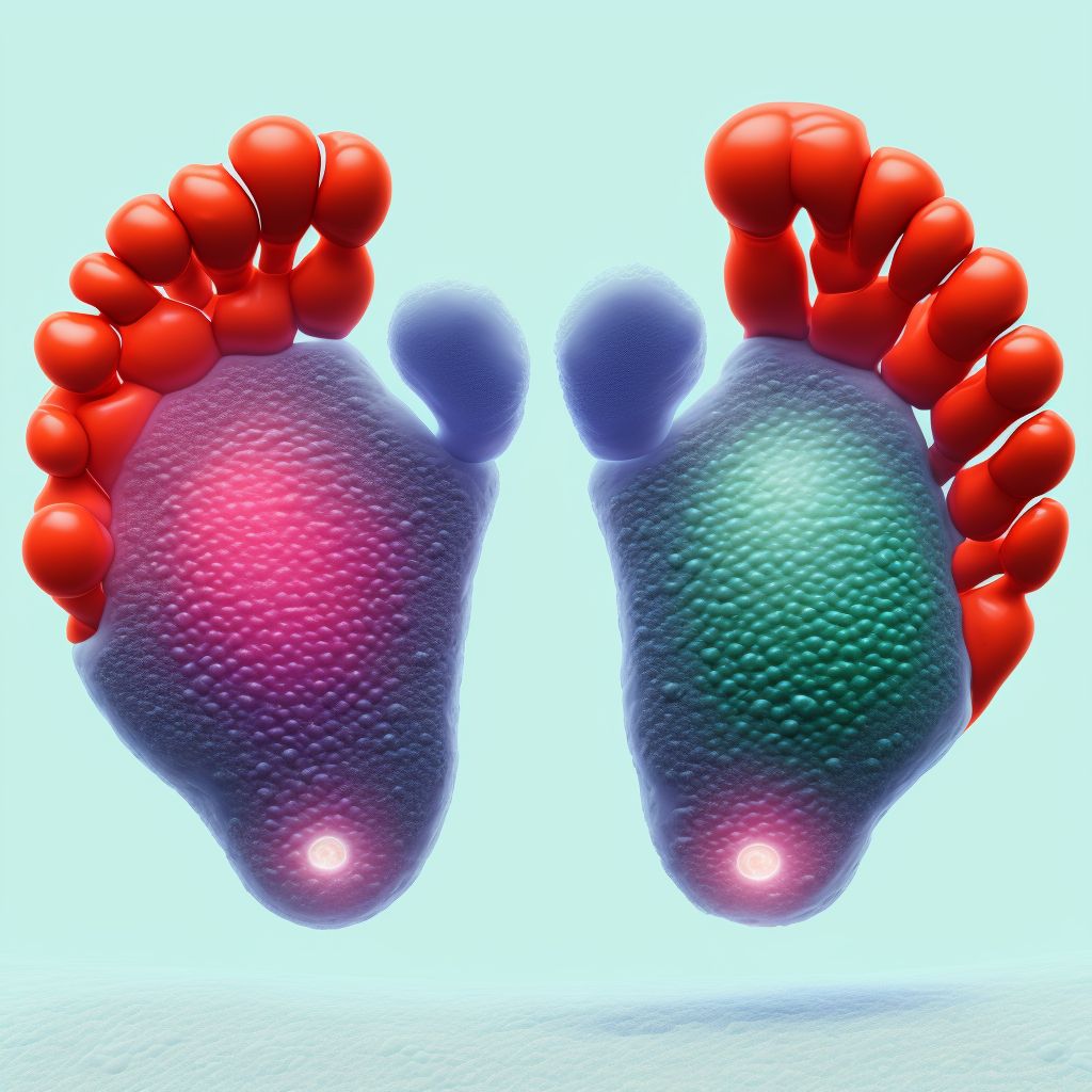 Blister (nonthermal), left great toe, sequela digital illustration