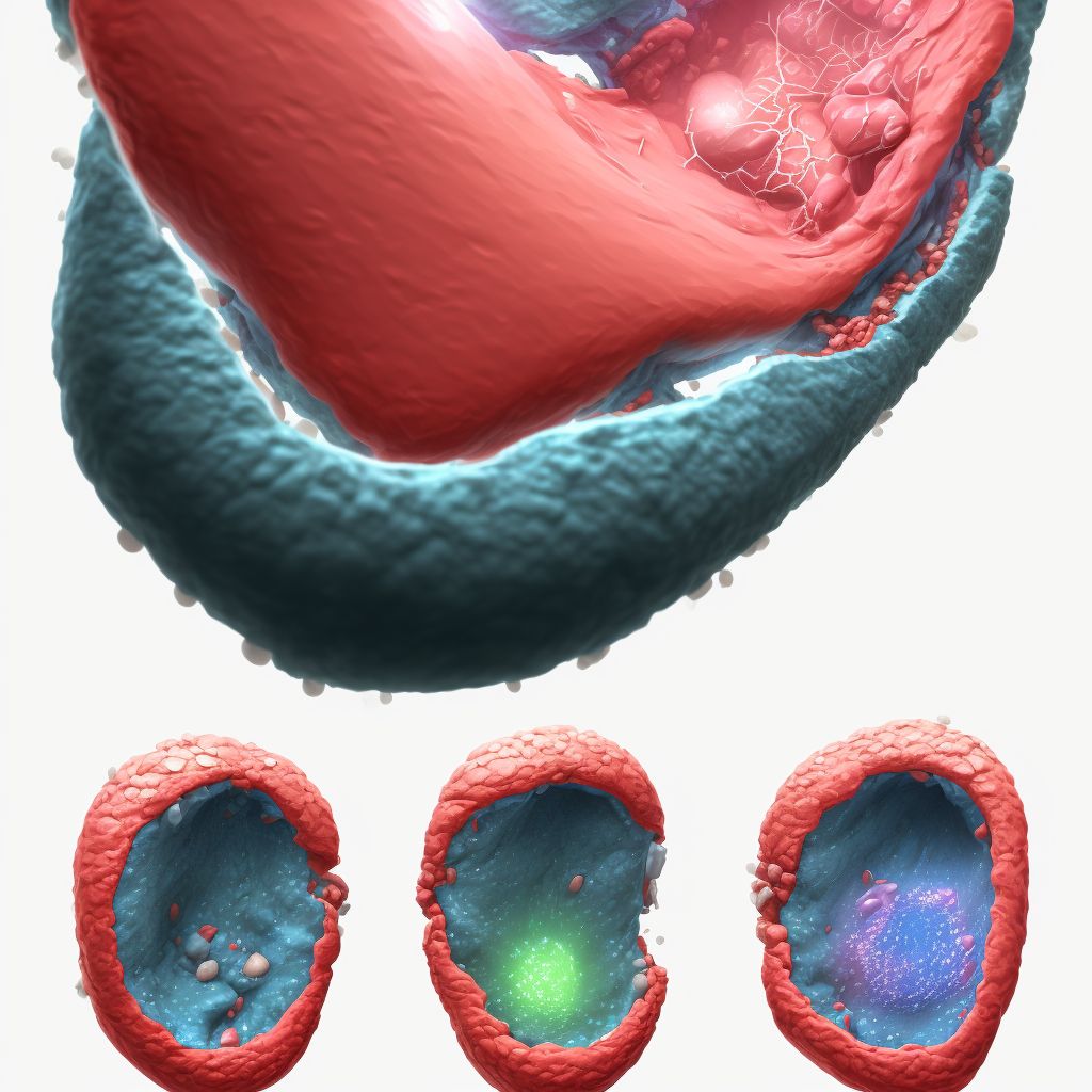 Unspecified open wound of unspecified lesser toe(s) without damage to nail, sequela digital illustration