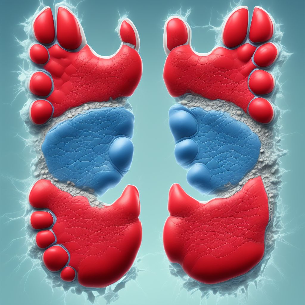 Laceration without foreign body of left great toe with damage to nail, initial encounter digital illustration