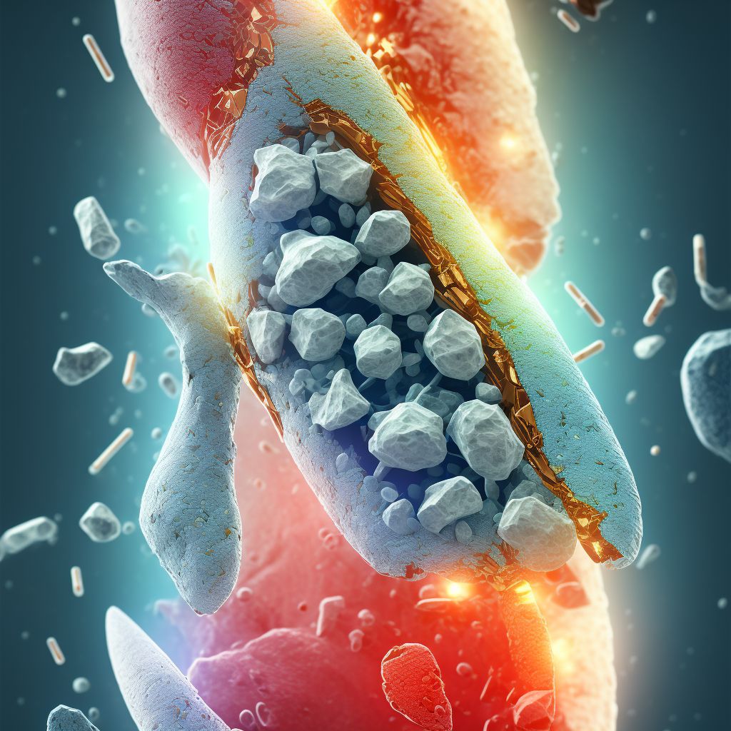 Laceration with foreign body of left lesser toe(s) with damage to nail, sequela digital illustration