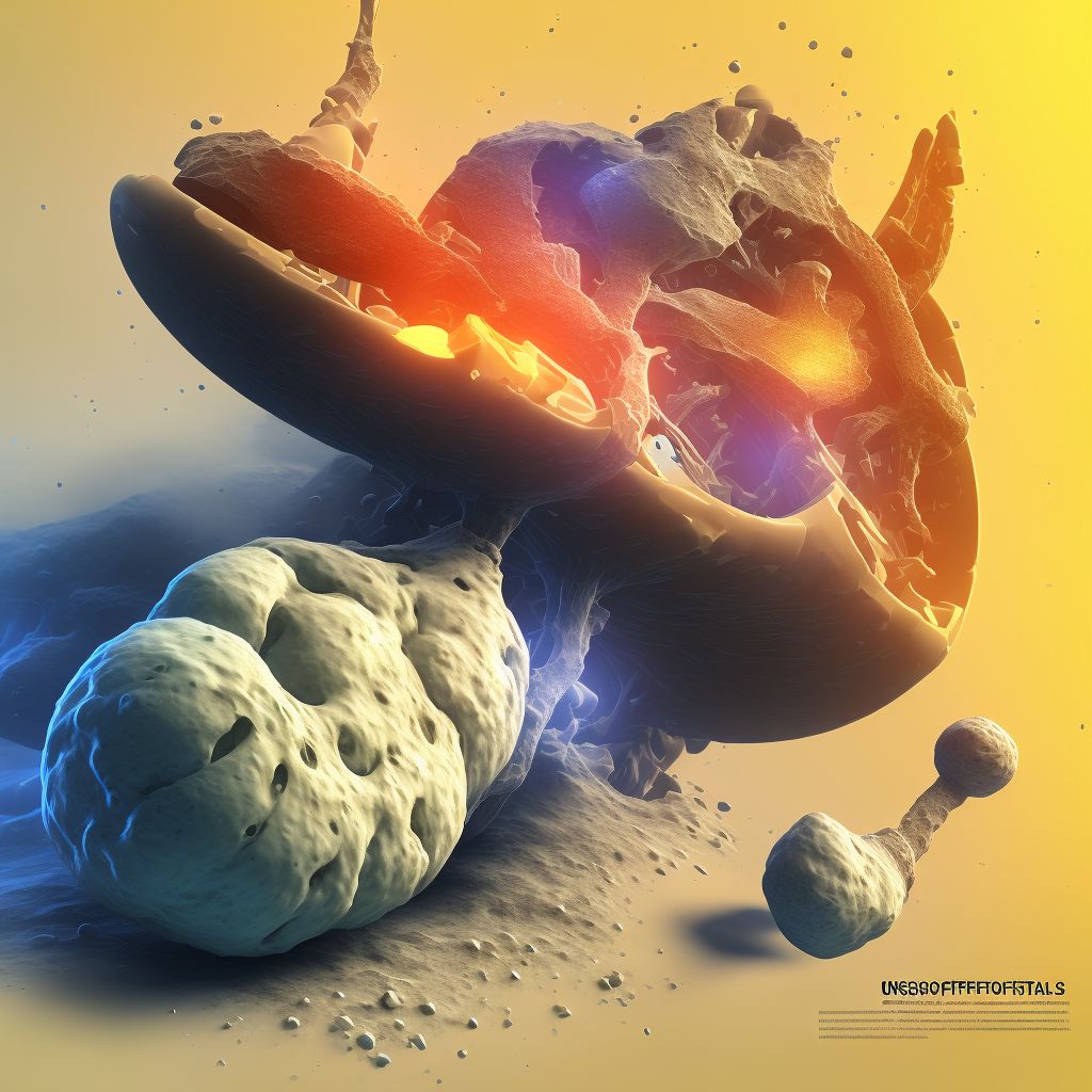 Nondisplaced fracture of body of unspecified calcaneus, subsequent encounter for fracture with nonunion digital illustration