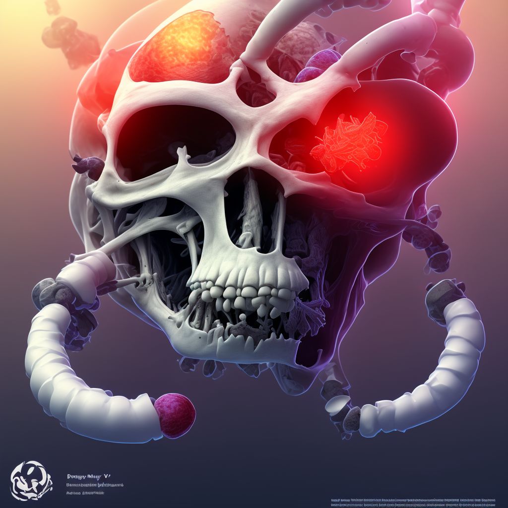 Displaced avulsion fracture of tuberosity of right calcaneus, sequela digital illustration