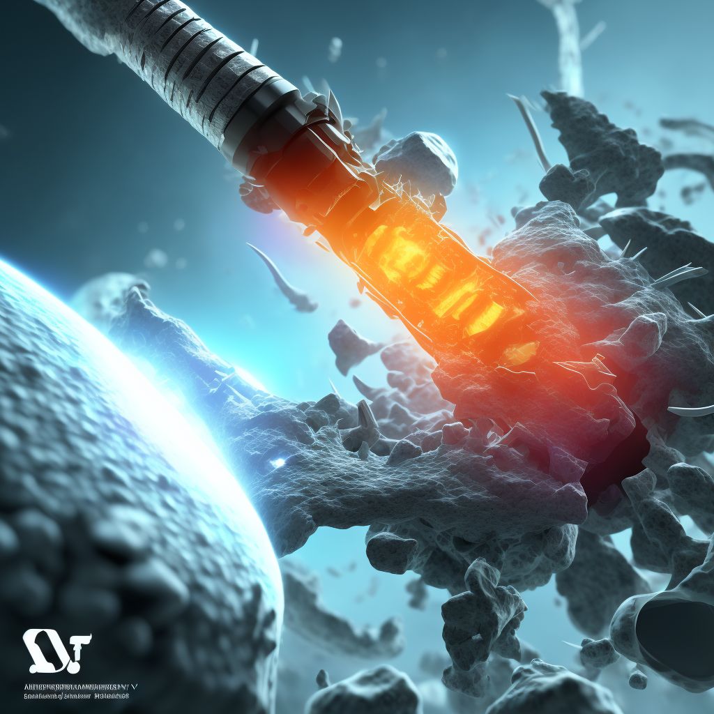 Nondisplaced intraarticular fracture of unspecified calcaneus, initial encounter for open fracture digital illustration