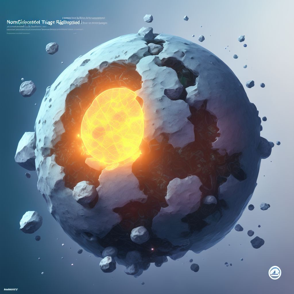 Nondisplaced dome fracture of right talus, sequela digital illustration