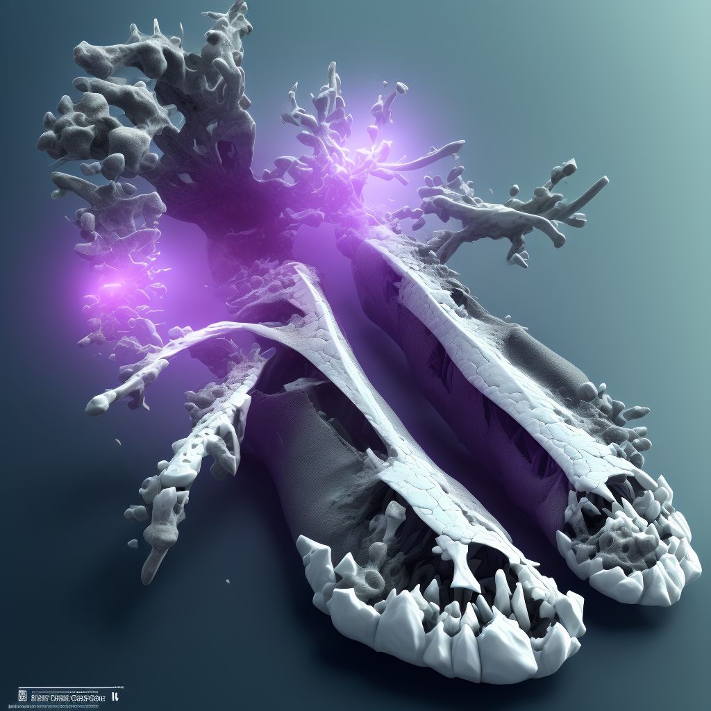 Fracture of unspecified tarsal bone(s) of left foot, subsequent encounter for fracture with routine healing digital illustration