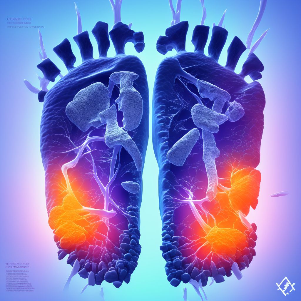 Fracture of unspecified tarsal bone(s) of left foot, subsequent encounter for fracture with nonunion digital illustration