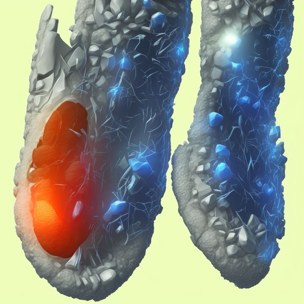 Nondisplaced fracture of medial cuneiform of unspecified foot, initial encounter for closed fracture digital illustration