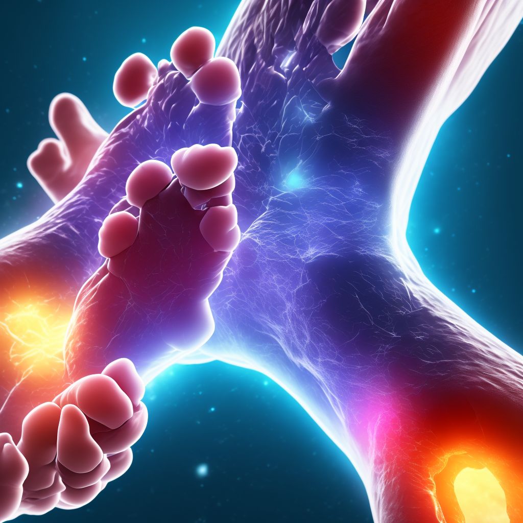 Displaced fracture of navicular [scaphoid] of left foot, subsequent encounter for fracture with nonunion digital illustration