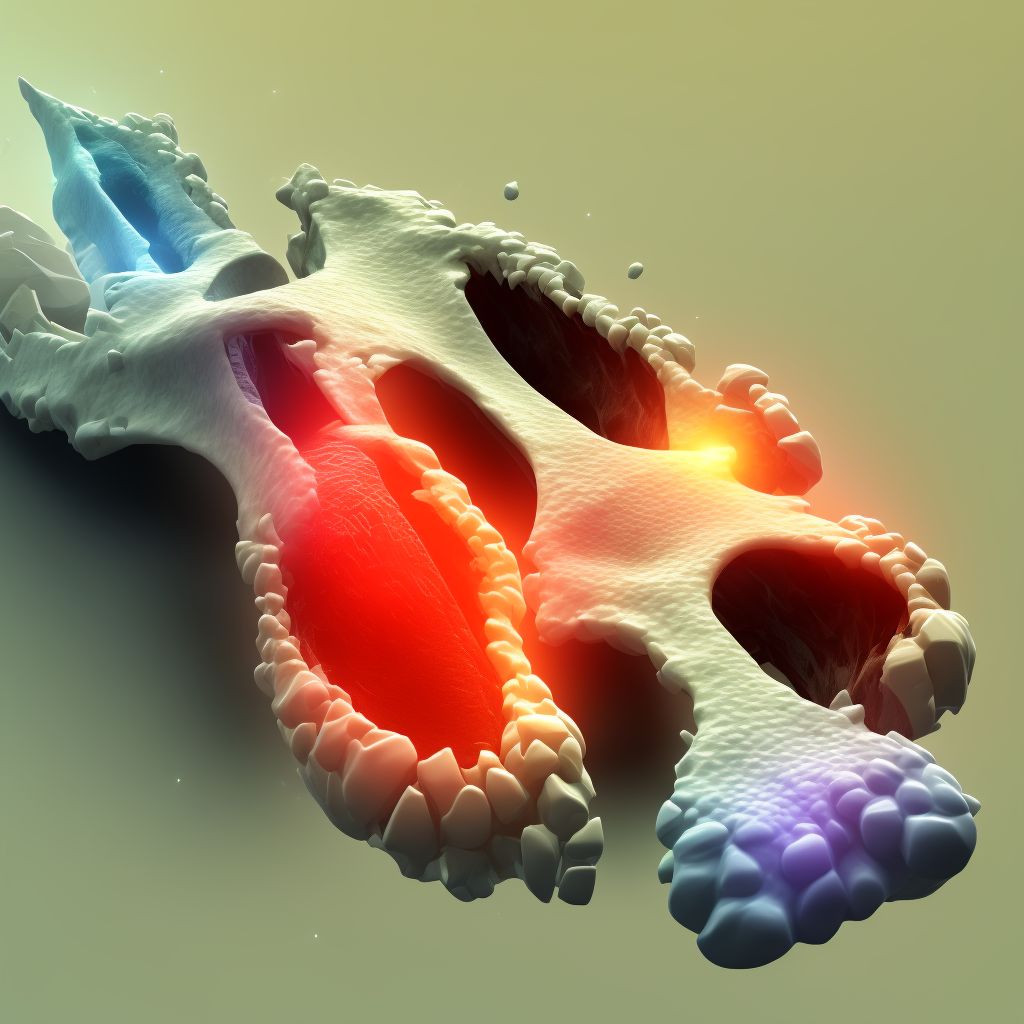 Fracture of unspecified metatarsal bone(s), right foot, initial encounter for open fracture digital illustration