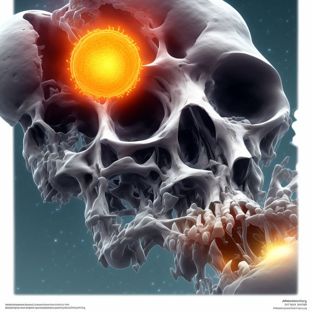 Displaced fracture of first metatarsal bone, right foot, sequela digital illustration