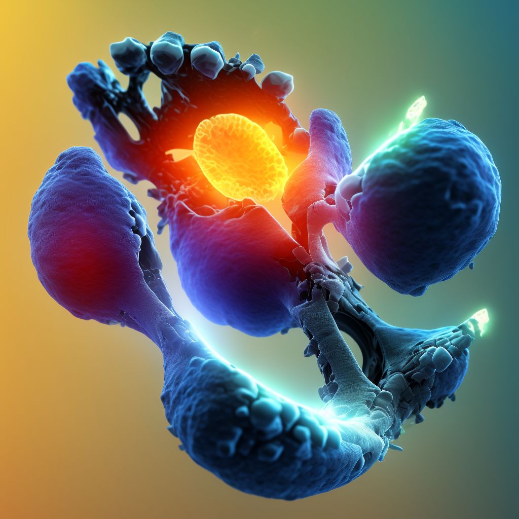 Nondisplaced fracture of first metatarsal bone, right foot, sequela digital illustration