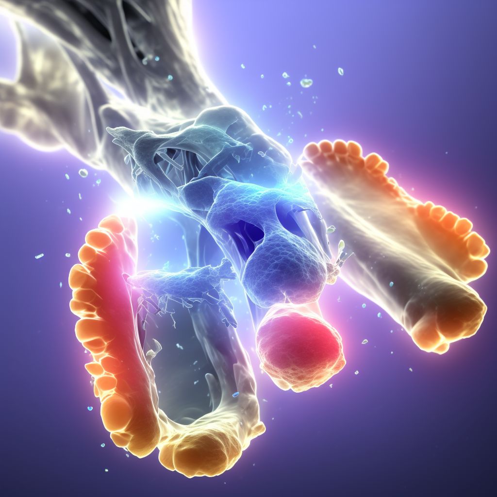 Nondisplaced fracture of second metatarsal bone, unspecified foot, subsequent encounter for fracture with nonunion digital illustration