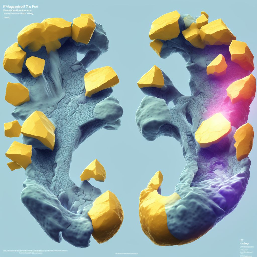 Displaced fracture of third metatarsal bone, left foot, subsequent encounter for fracture with routine healing digital illustration