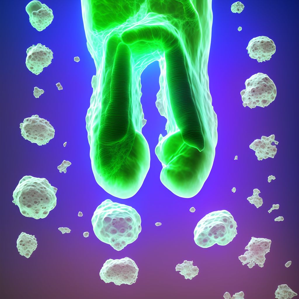 Displaced fracture of third metatarsal bone, left foot, subsequent encounter for fracture with delayed healing digital illustration