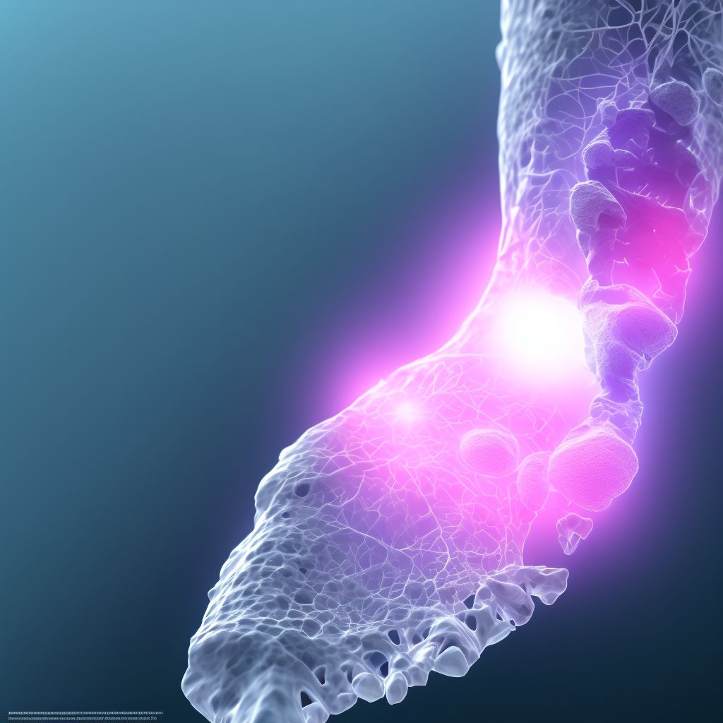 Nondisplaced fracture of third metatarsal bone, left foot, initial encounter for open fracture digital illustration