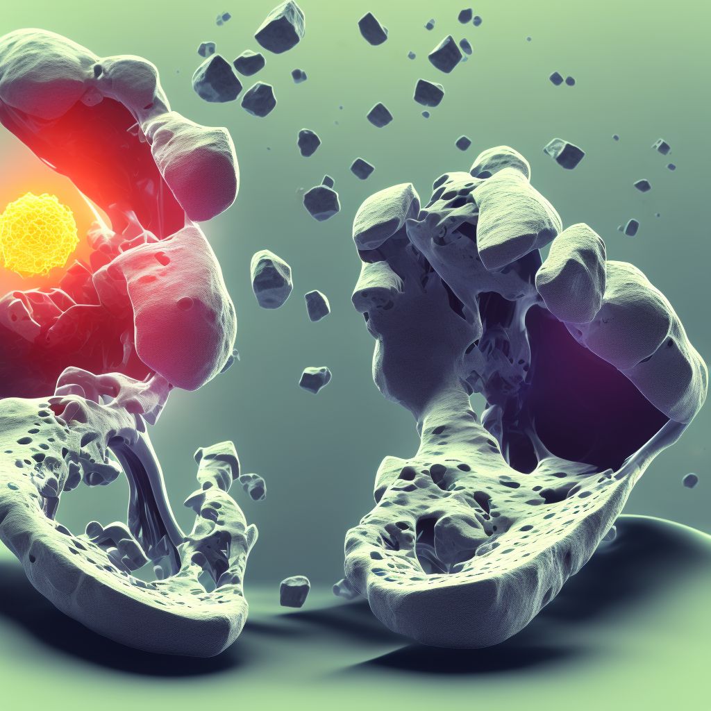 Nondisplaced fracture of fifth metatarsal bone, left foot, subsequent encounter for fracture with malunion digital illustration