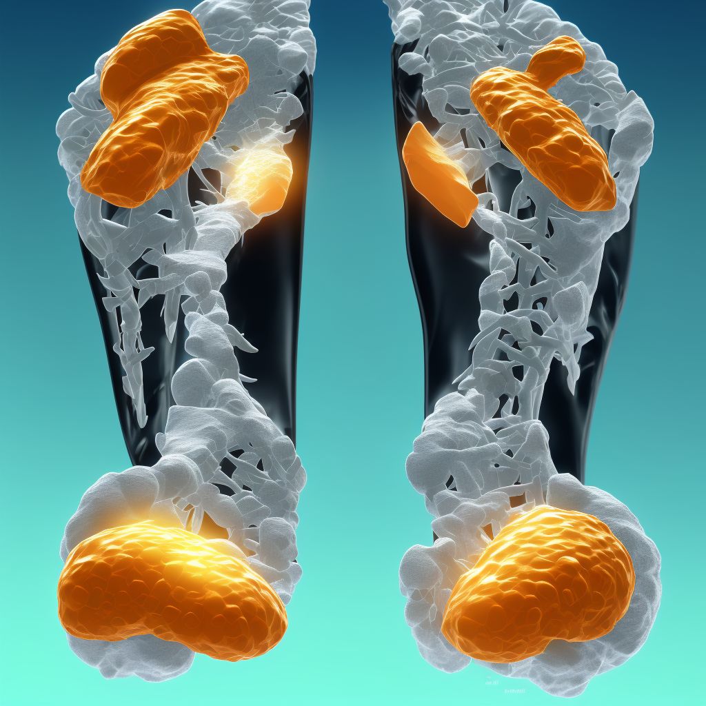 Nondisplaced fracture of fifth metatarsal bone, unspecified foot, subsequent encounter for fracture with malunion digital illustration