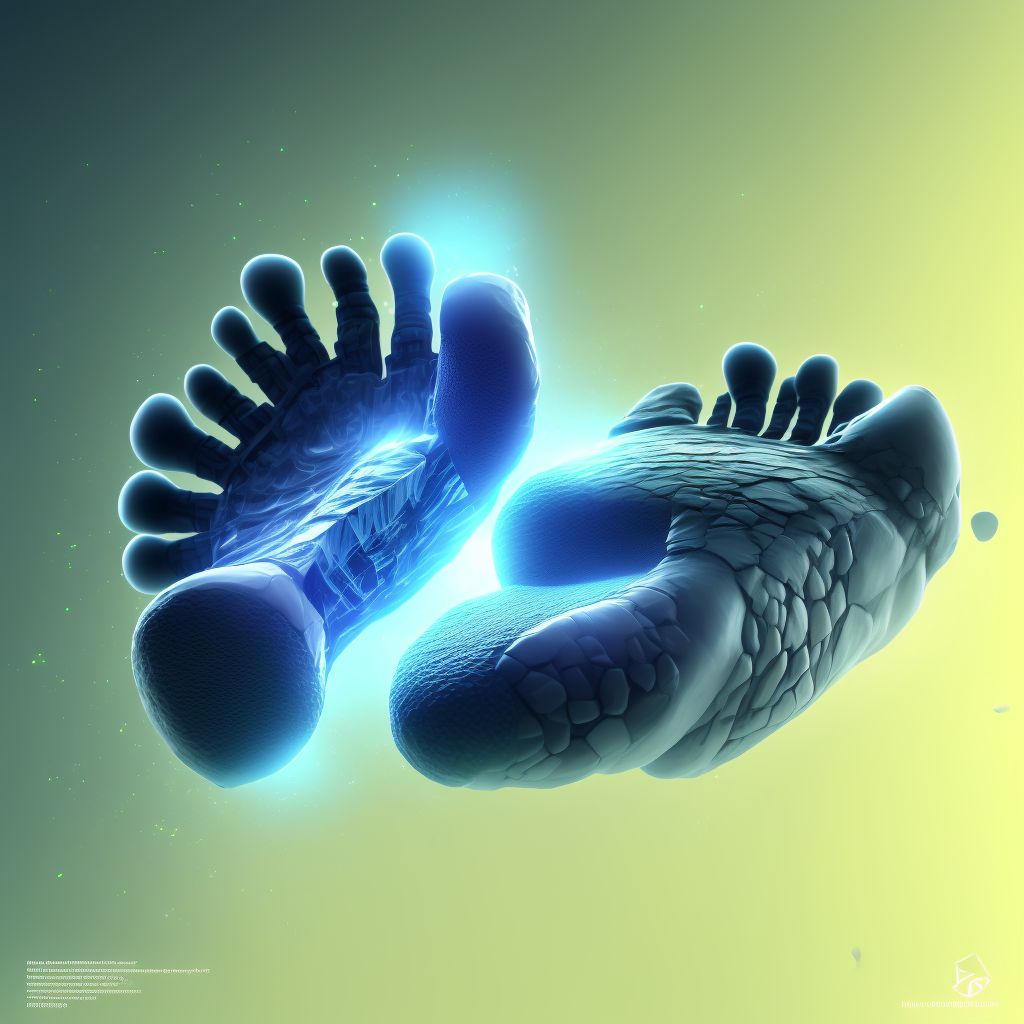 Nondisplaced unspecified fracture of left great toe, subsequent encounter for fracture with nonunion digital illustration