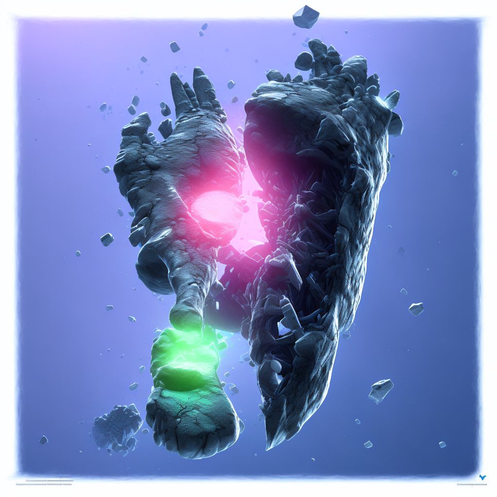 Nondisplaced fracture of distal phalanx of right great toe, subsequent encounter for fracture with routine healing digital illustration