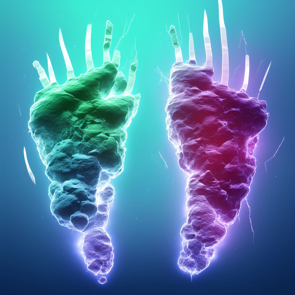 Other fracture of right great toe, subsequent encounter for fracture with nonunion digital illustration