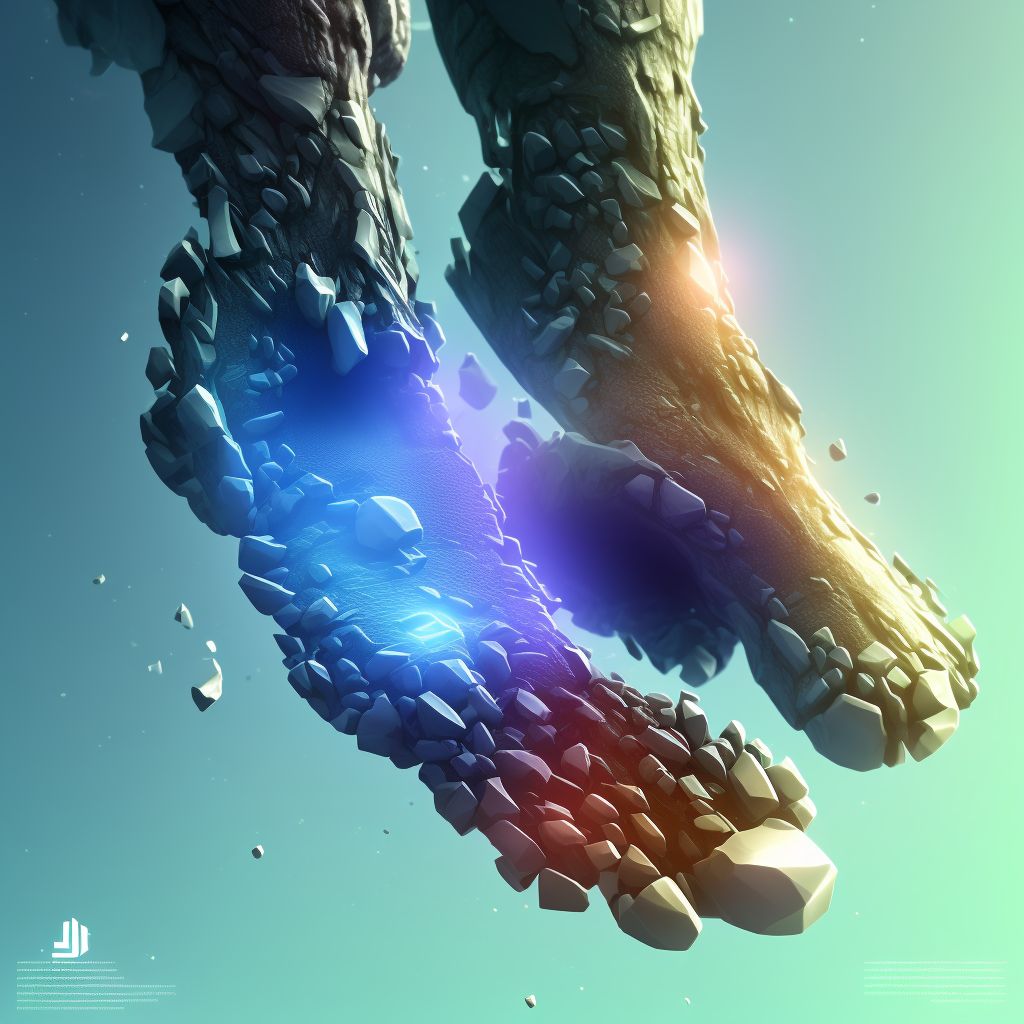 Nondisplaced unspecified fracture of right lesser toe(s), subsequent encounter for fracture with routine healing digital illustration