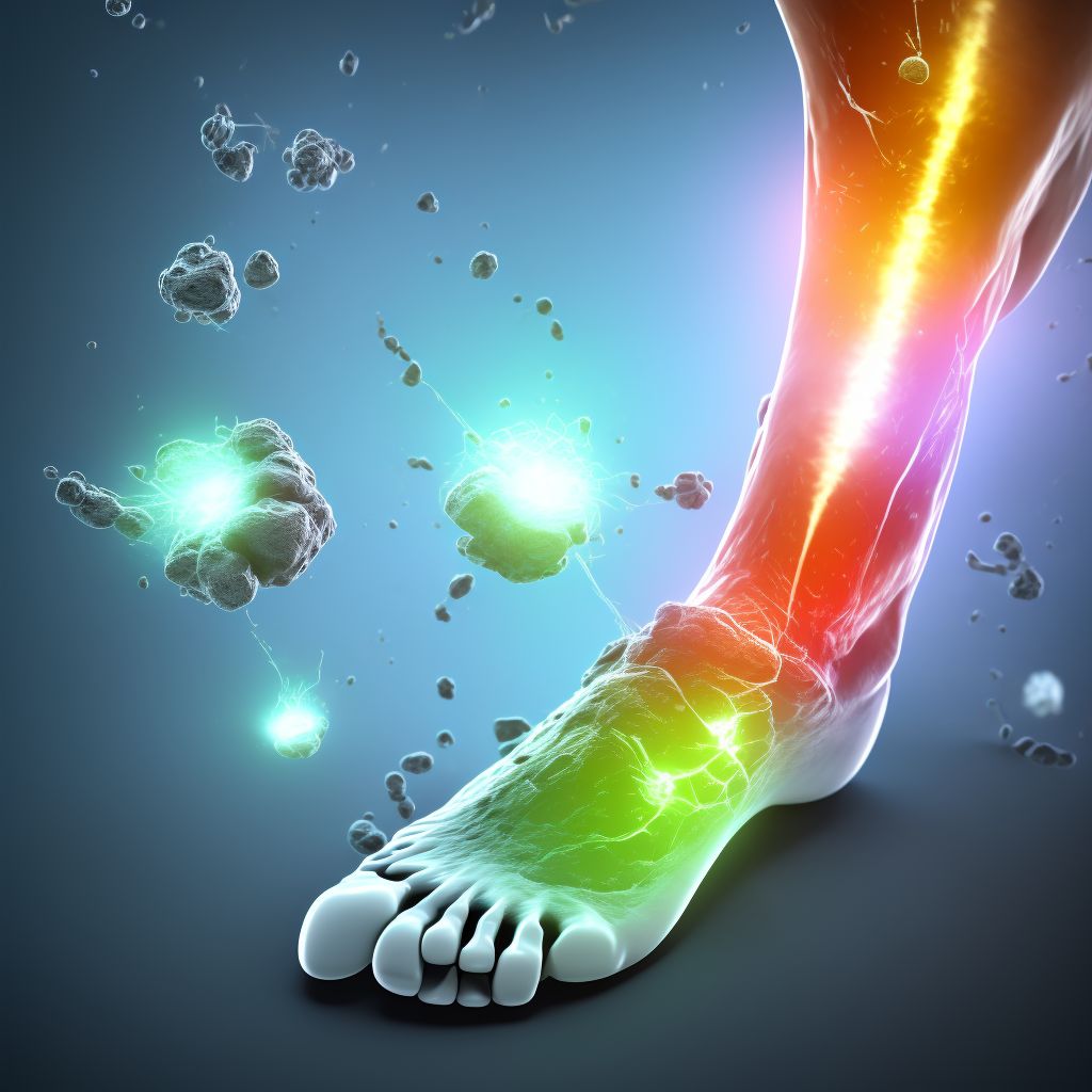 Other fracture of unspecified foot, subsequent encounter for fracture with nonunion digital illustration