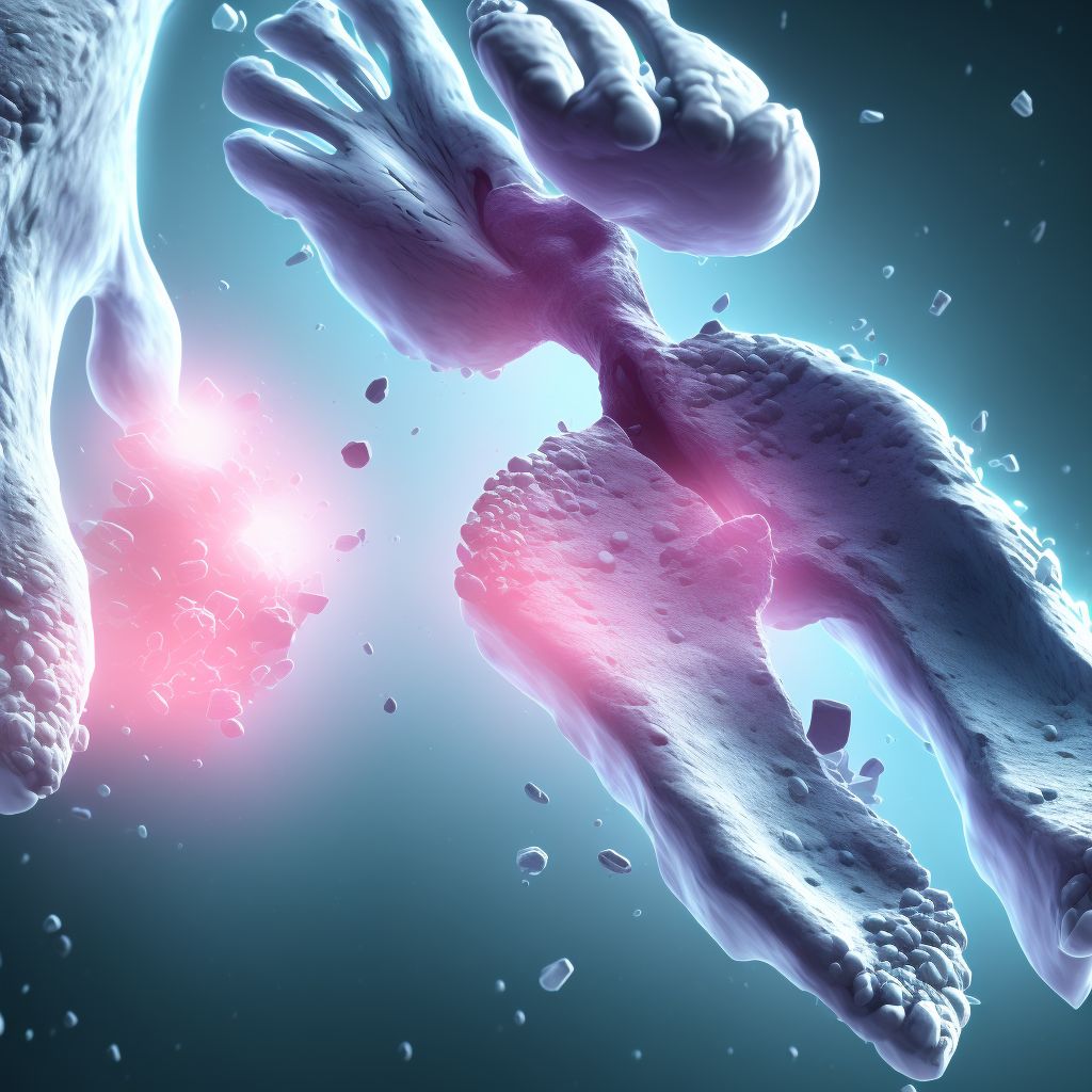 Unspecified fracture of right toe(s), subsequent encounter for fracture with routine healing digital illustration