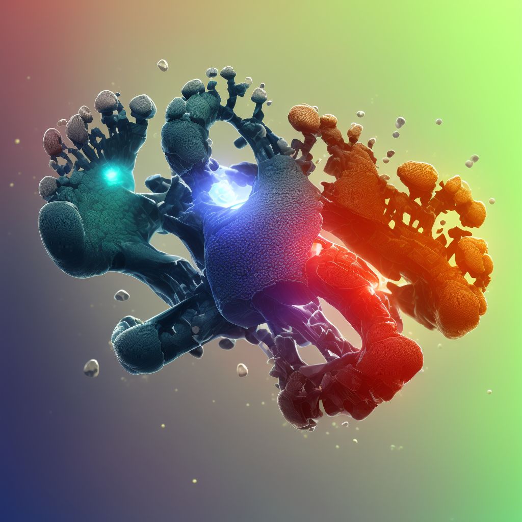 Dislocation of interphalangeal joint of right great toe, sequela digital illustration