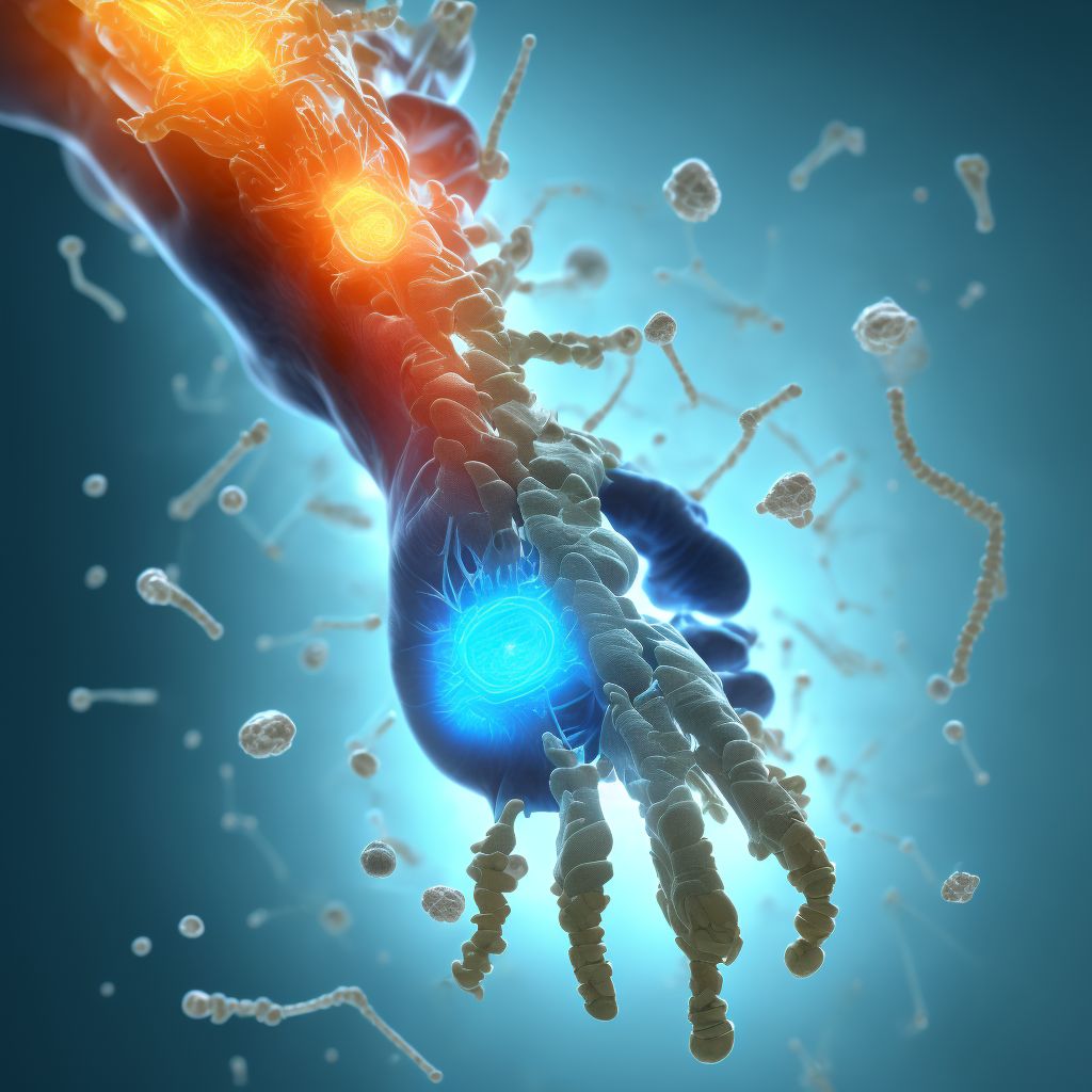 Subluxation of interphalangeal joint of left great toe, initial encounter digital illustration