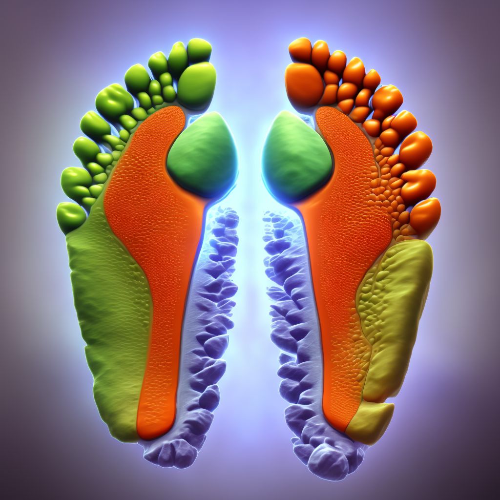 Subluxation of metatarsophalangeal joint of left great toe, initial encounter digital illustration