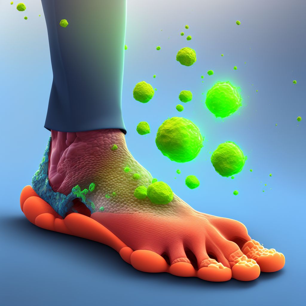 Unspecified dislocation of unspecified foot, sequela digital illustration