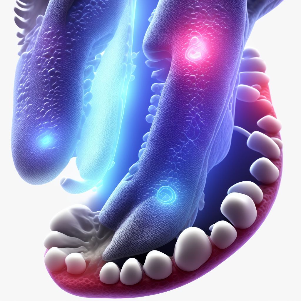 Subluxation of tarsal joint of left foot, initial encounter digital illustration