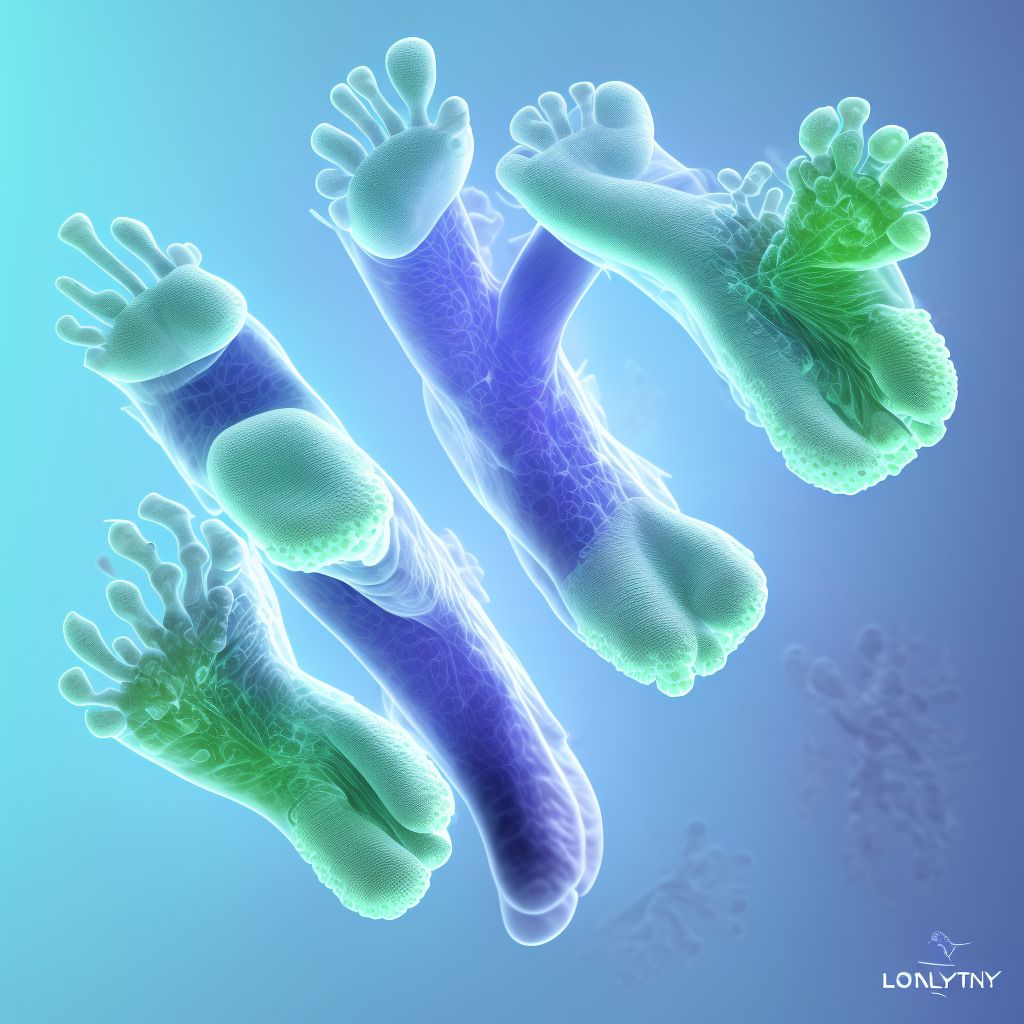 Subluxation of tarsal joint of left foot, sequela digital illustration