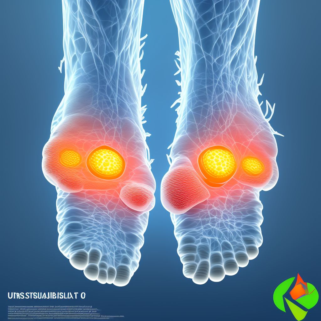 Subluxation of tarsal joint of unspecified foot, sequela digital illustration